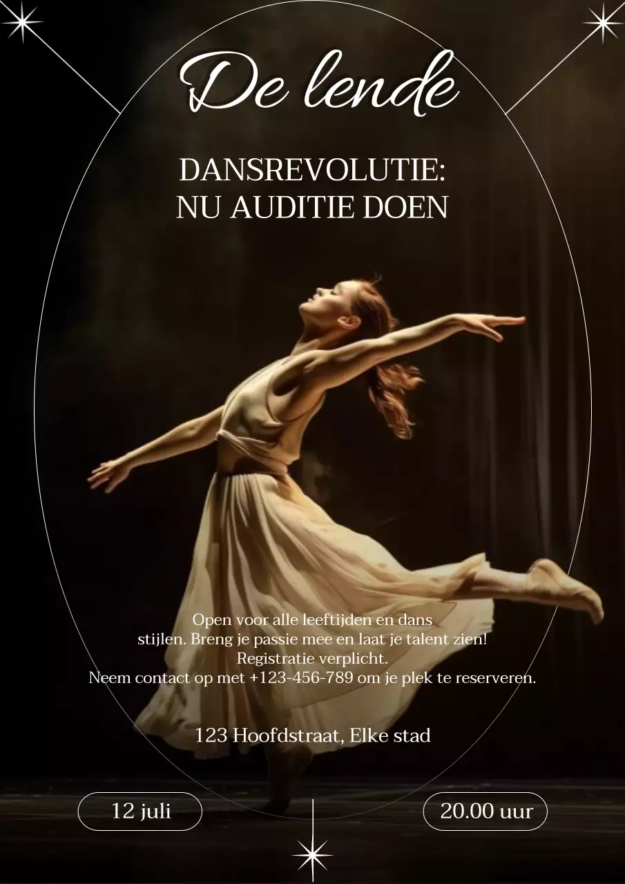 Moderne en Elegante Dans Auditie Promotie