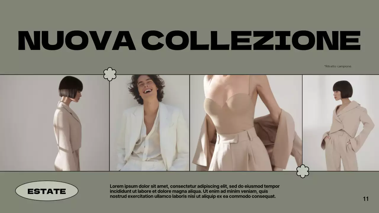 Verde Grigio Moderna Proposta di marchio Presentazione