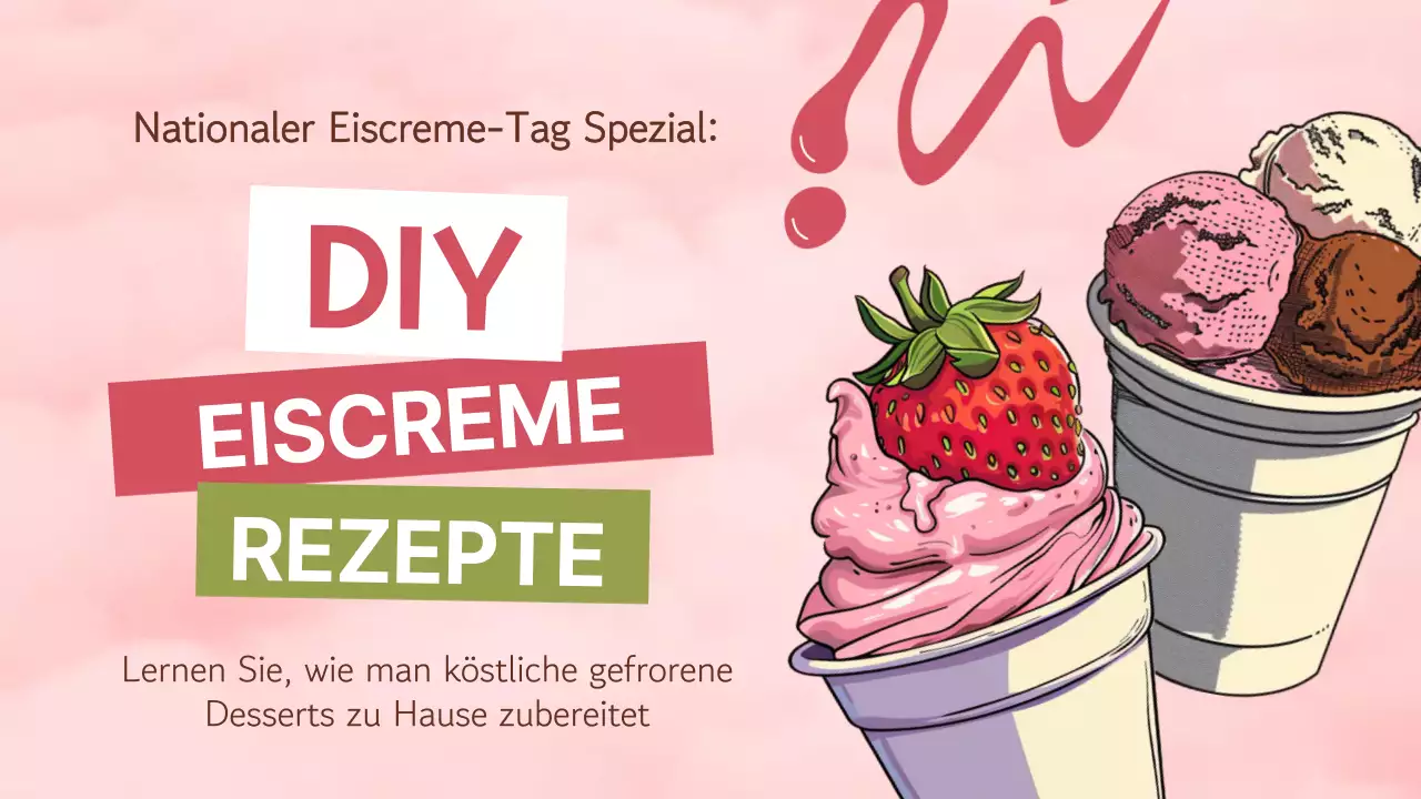Rosa einfaches Diy-Eiscreme-Rezept