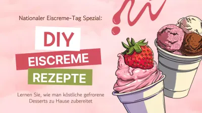 Rosa einfaches Diy-Eiscreme-Rezept