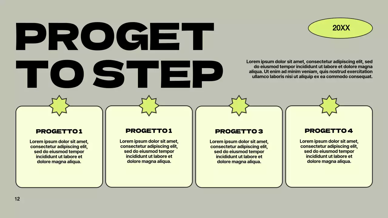 Verde Grigio Moderna Proposta di marchio Presentazione