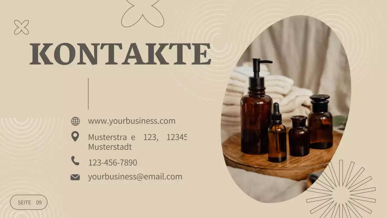 Beige Modern Cosmetics Business Unternehmen