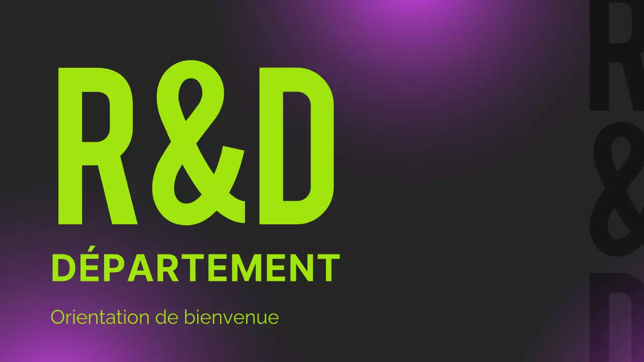 Rapport d'orientation moderne noir néon