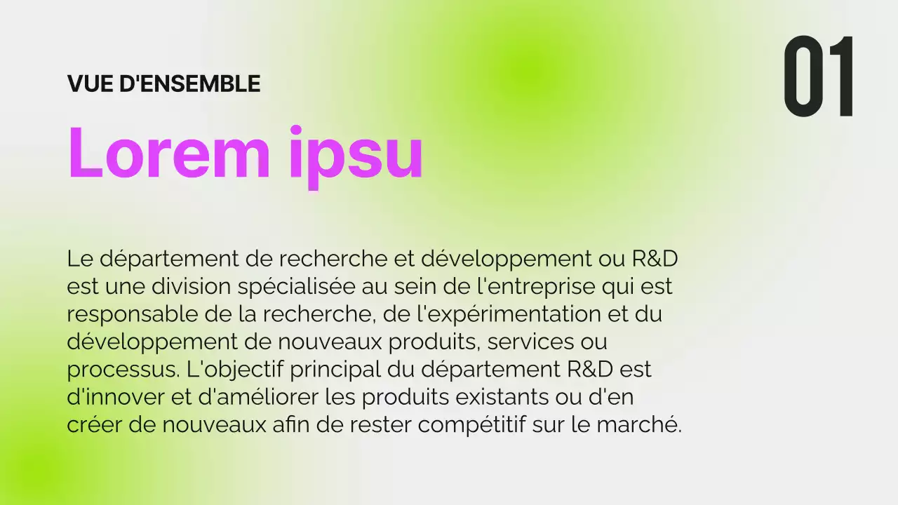 Rapport d'orientation moderne noir néon