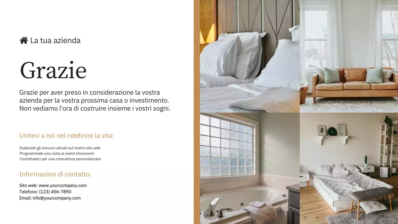 Blu e giallo Introduzione elegante del marchio immobiliare della società