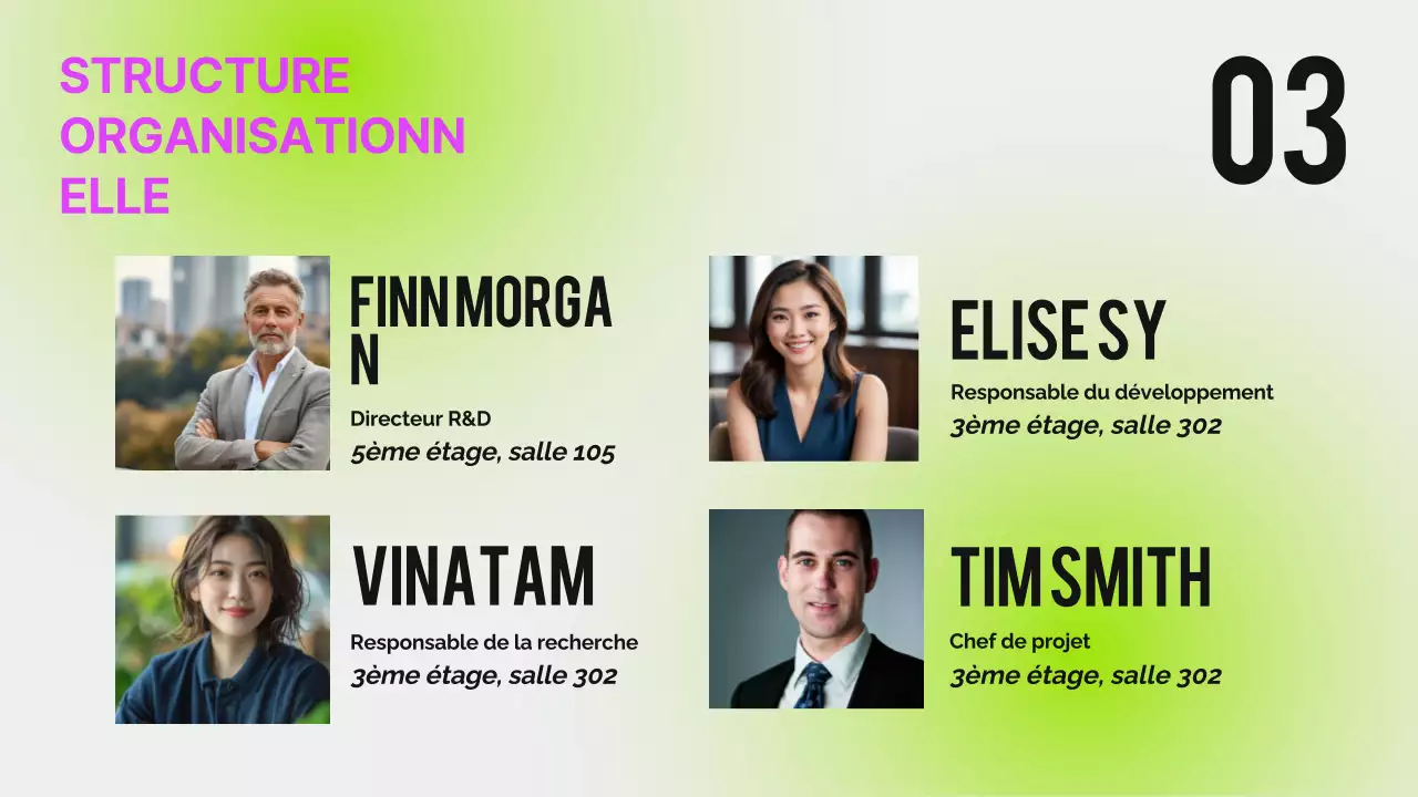 Rapport d'orientation moderne noir néon