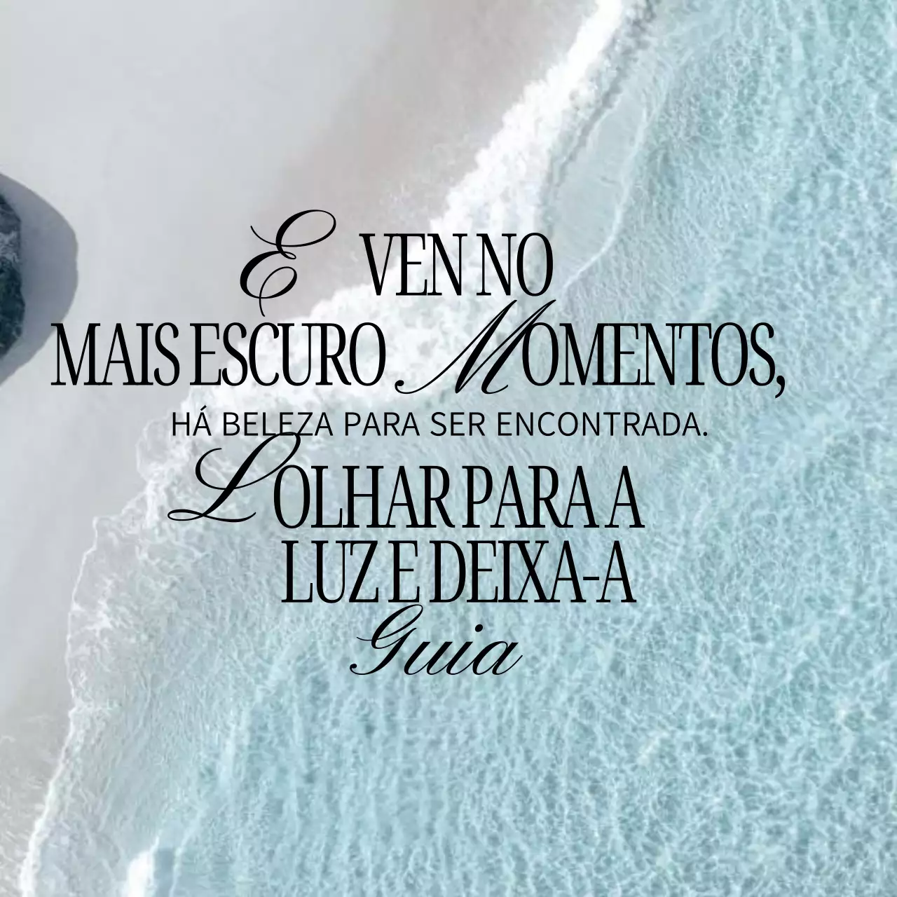 Mar azul estético Frase de incentivo à saúde mental
