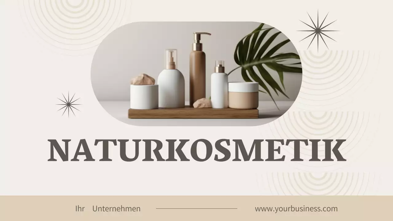 Beige Modern Cosmetics Business Unternehmen
