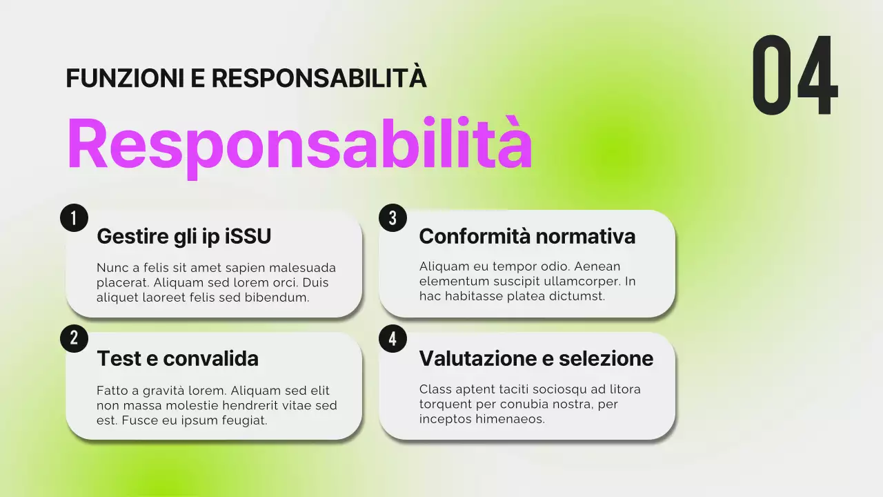 Rapporto di orientamento moderno al neon nero