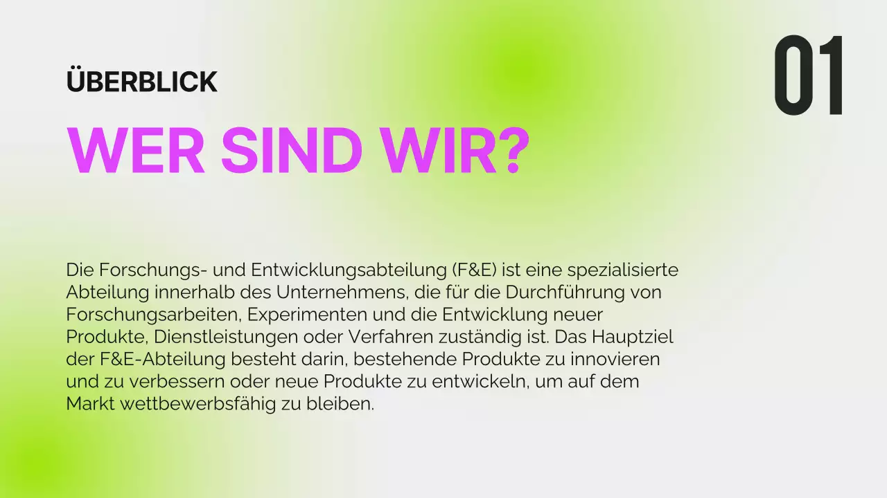 Schwarzes Neon Modern Orientierungsbericht