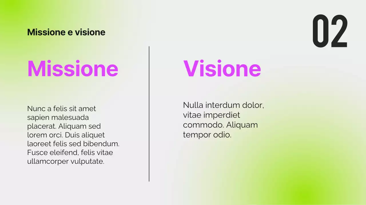 Rapporto di orientamento moderno al neon nero