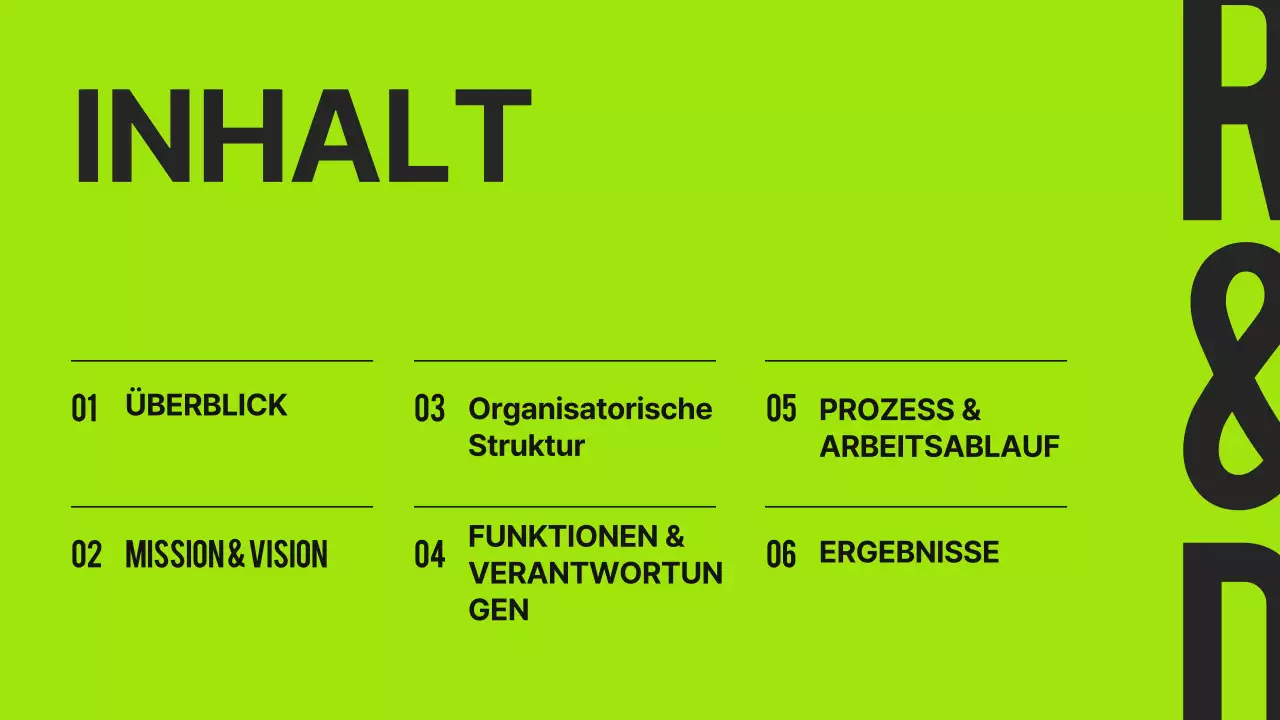 Schwarzes Neon Modern Orientierungsbericht
