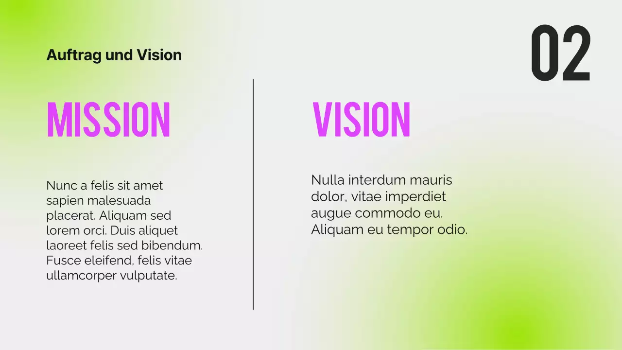 Schwarzes Neon Modern Orientierungsbericht