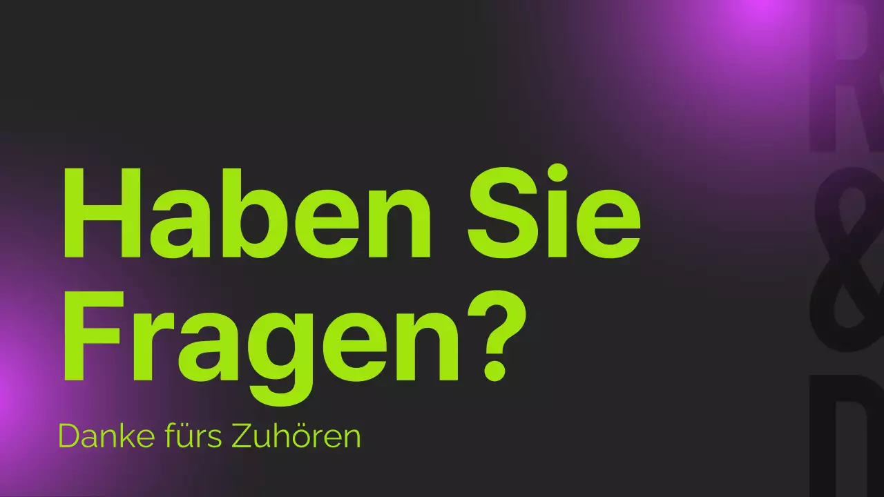 Schwarzes Neon Modern Orientierungsbericht