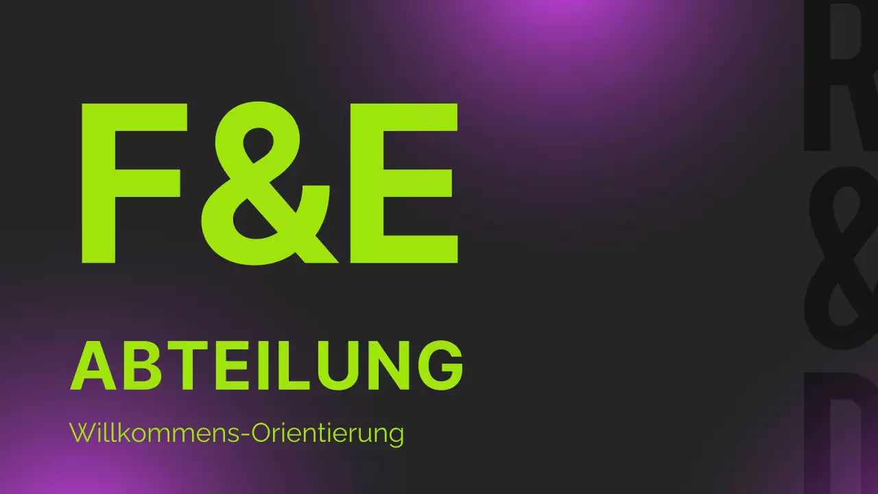 Schwarzes Neon Modern Orientierungsbericht