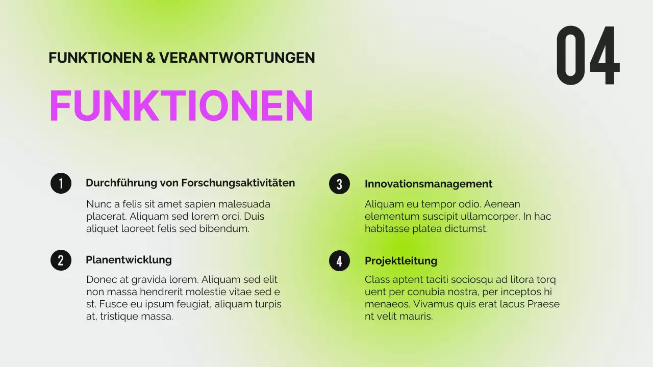 Schwarzes Neon Modern Orientierungsbericht