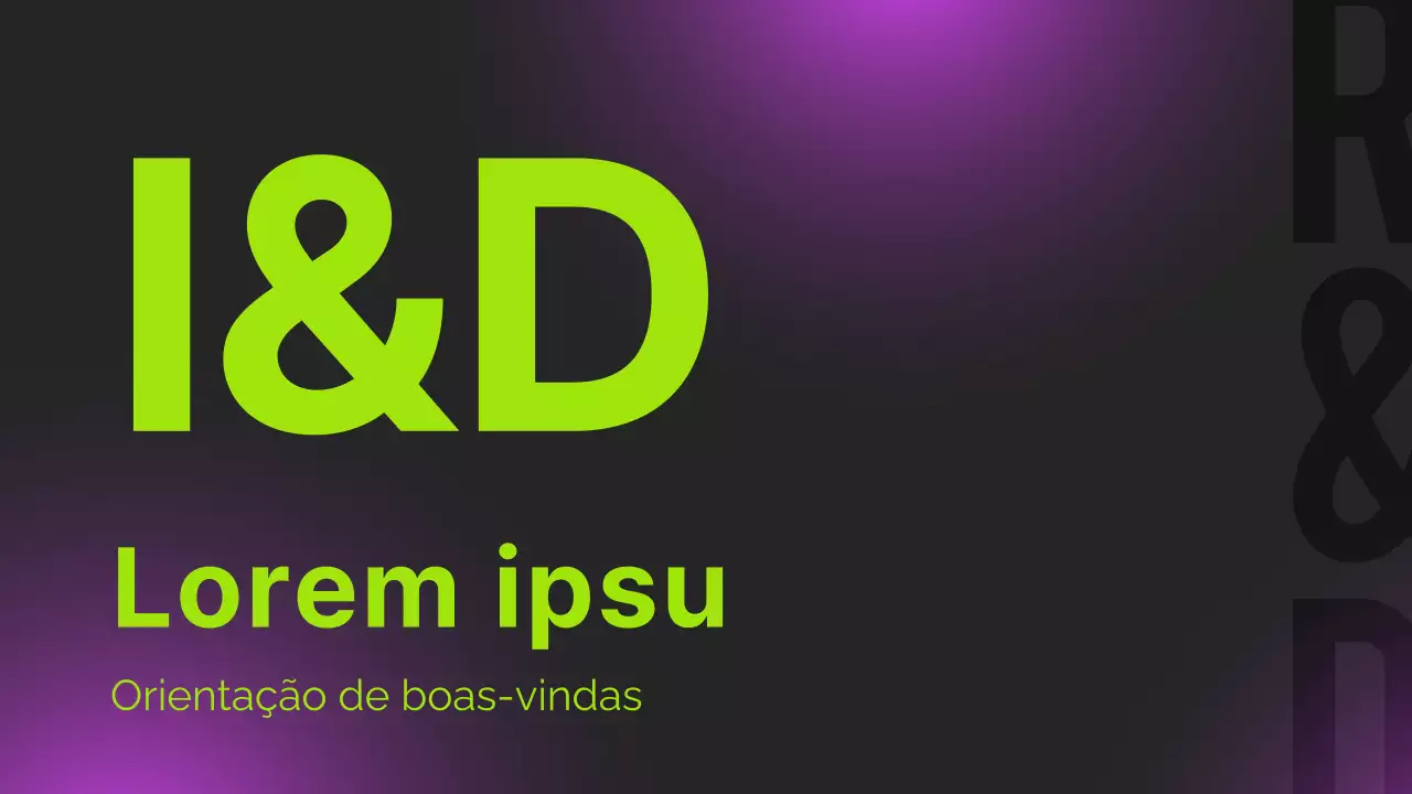 Black Neon Modern Relatório de orientação