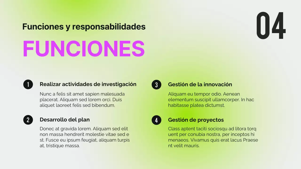 Neón negro Informe de orientación moderna