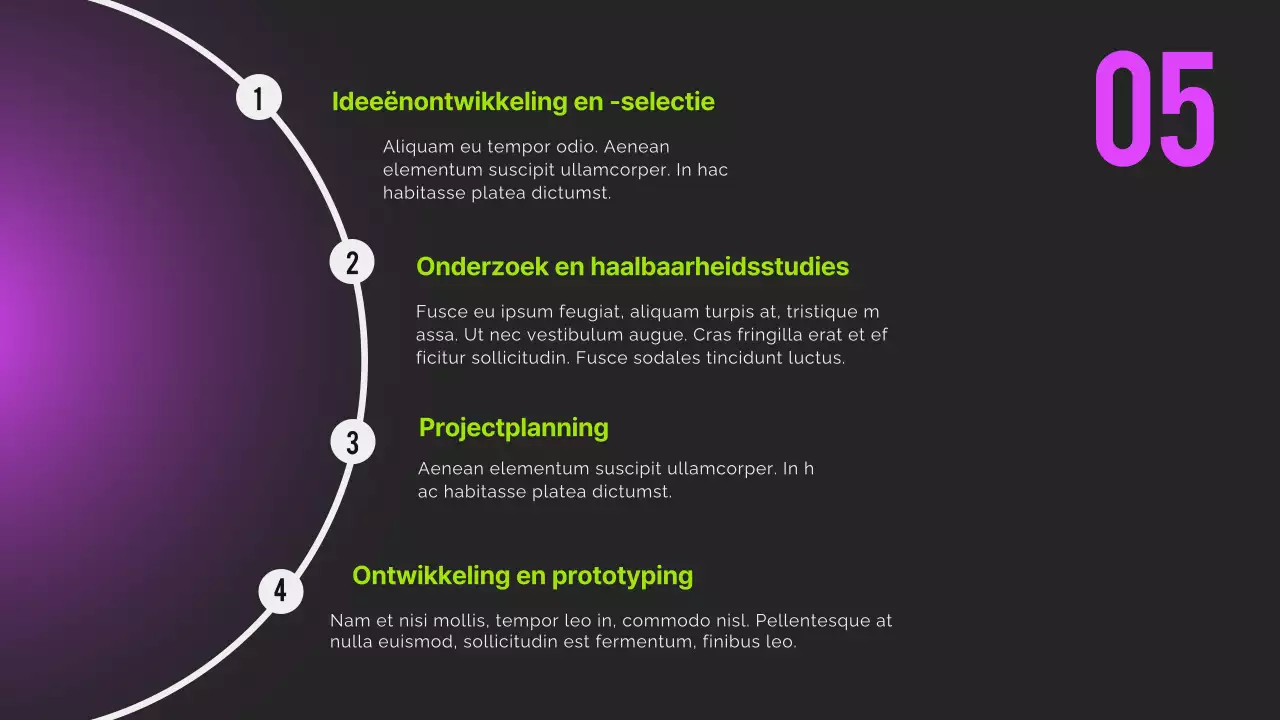 Zwart Neon Modern Oriëntatierapport