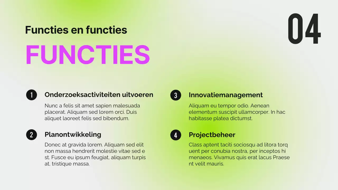 Zwart Neon Modern Oriëntatierapport