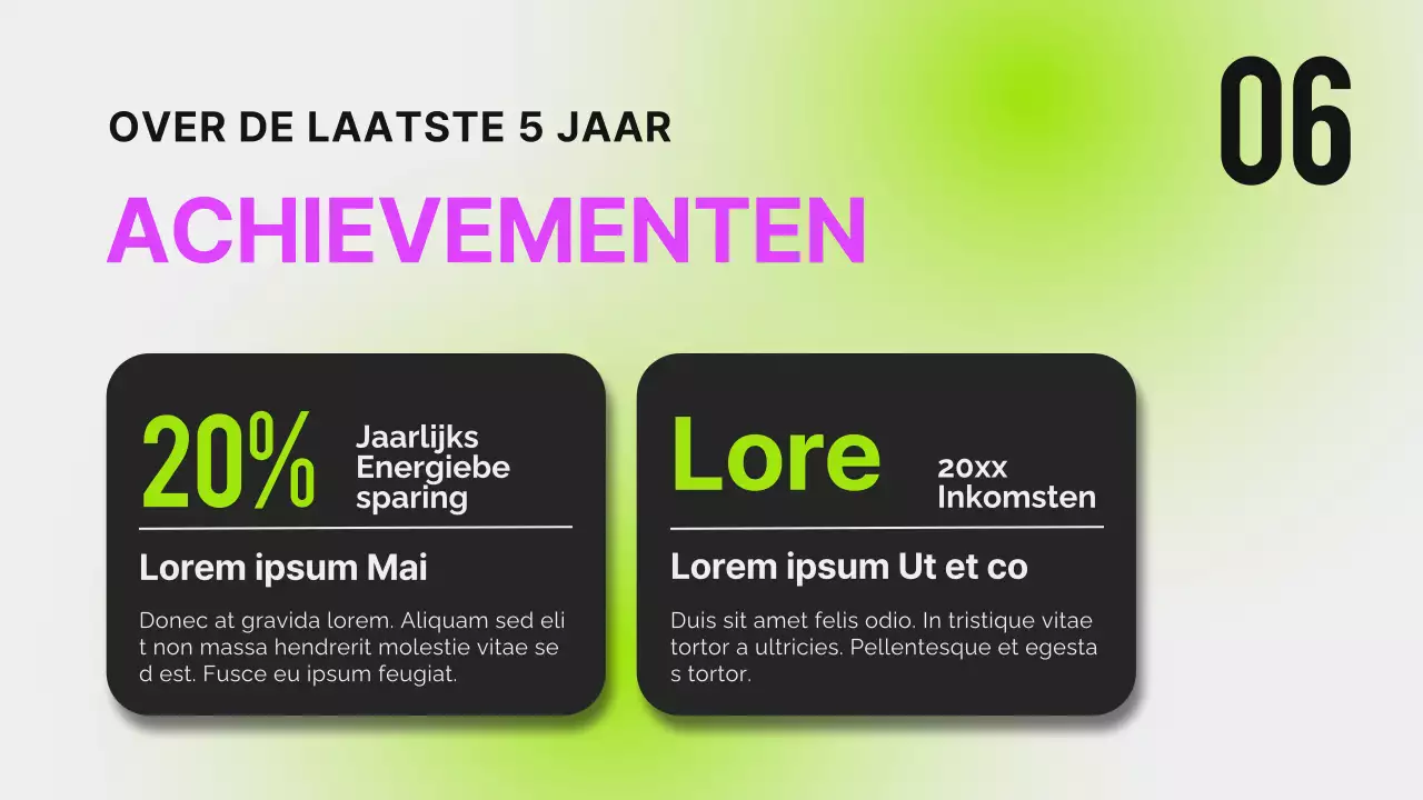 Zwart Neon Modern Oriëntatierapport