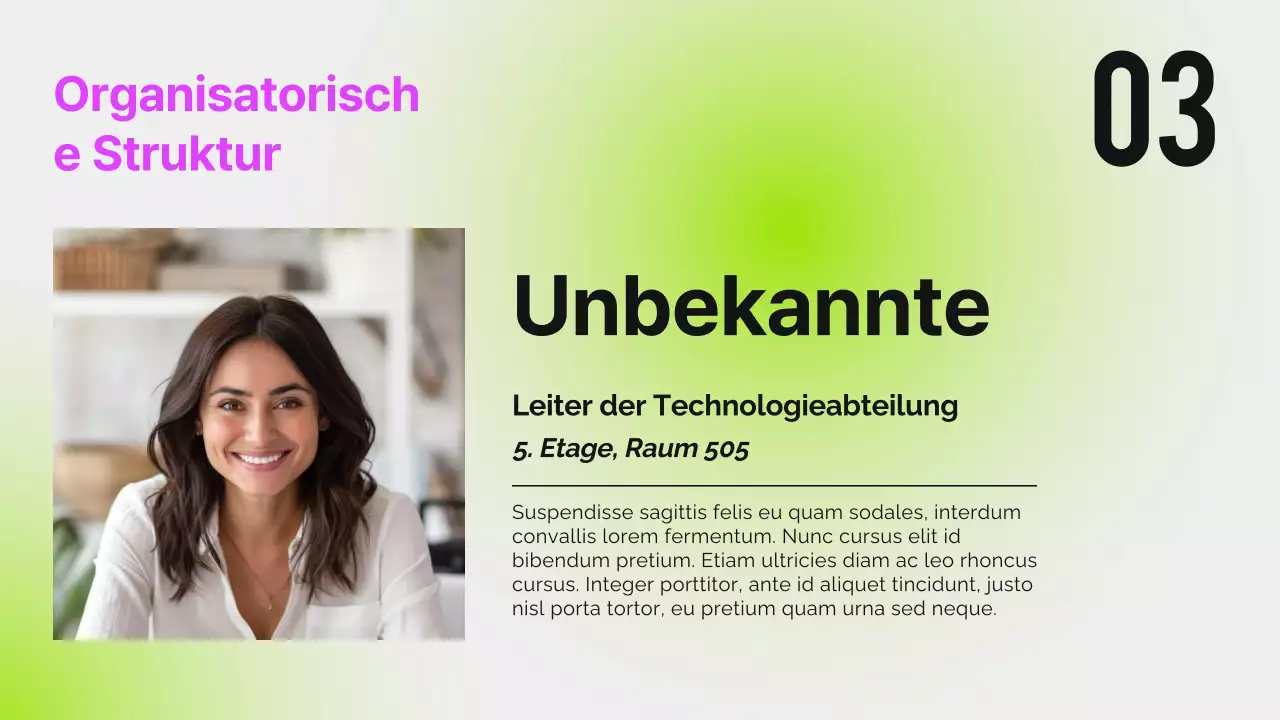 Schwarzes Neon Modern Orientierungsbericht