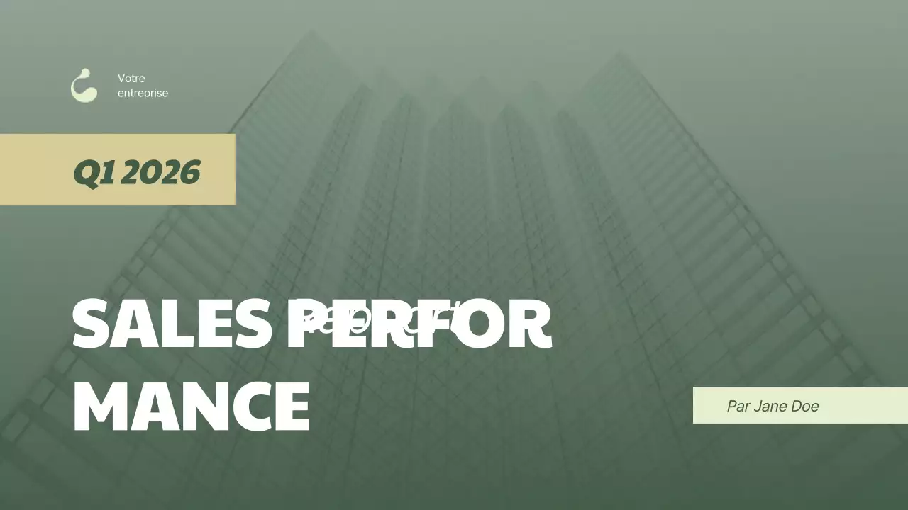 Green Beige Simple Business Sales Performance Report