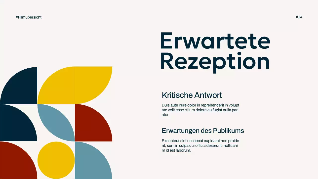 Elfenbein Marineblau Gelb Einfach Minimal Pop Film Übersichtskampagne