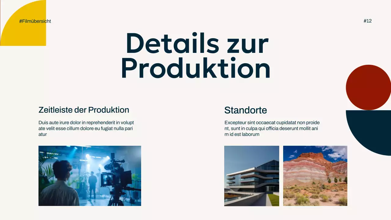 Elfenbein Marineblau Gelb Einfach Minimal Pop Film Übersichtskampagne