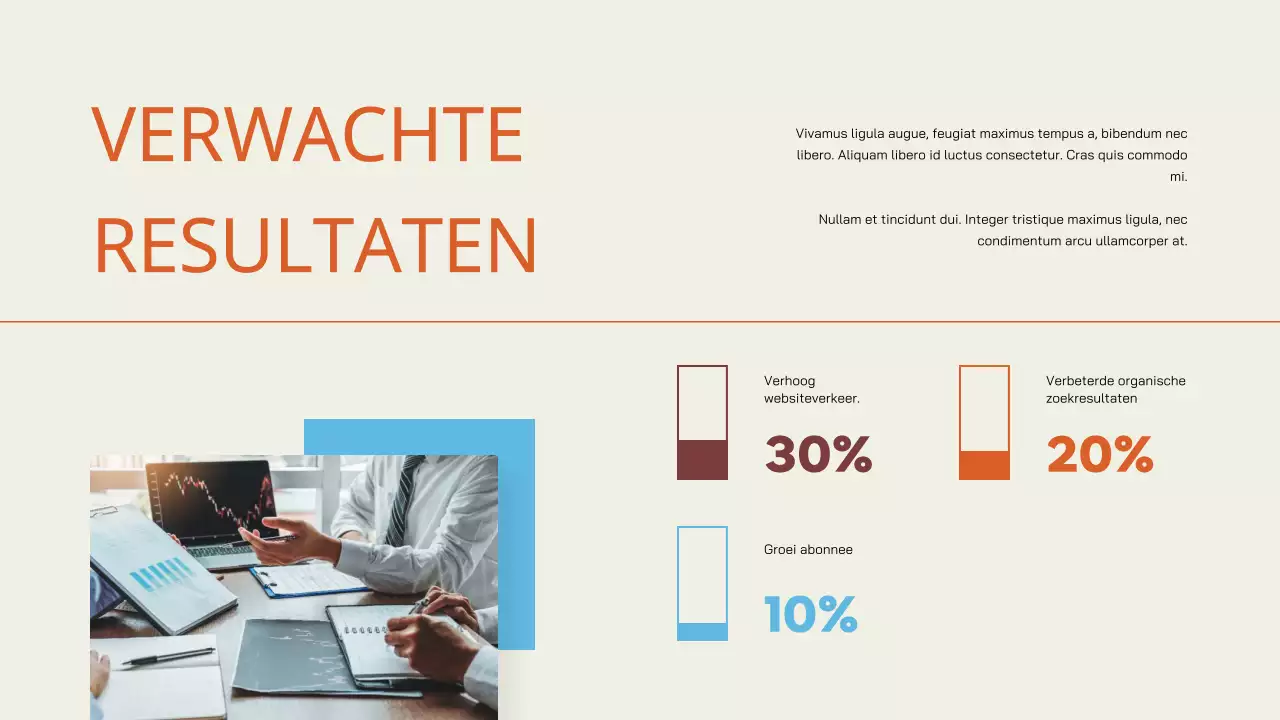 Cream Orange Eenvoudig Projectvoorstel