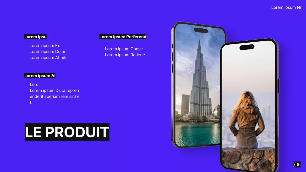 Pourpre Noir Moderne Minimal Pitch Deck proposition