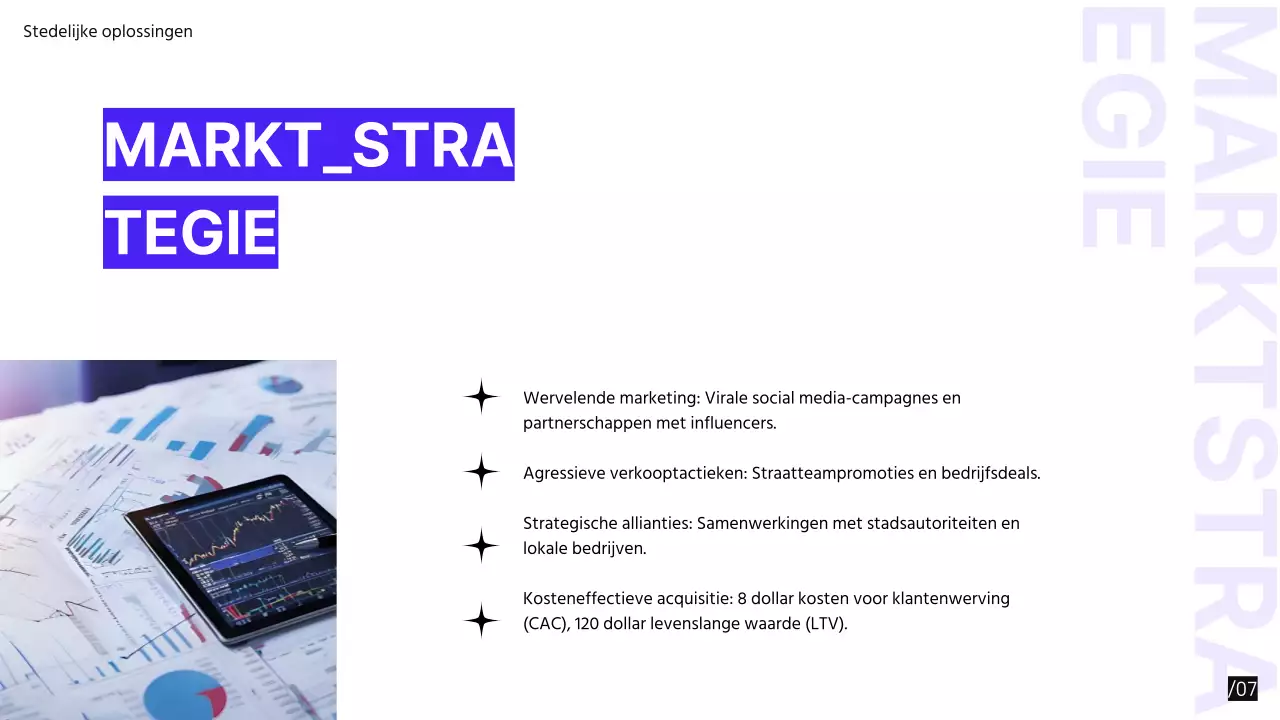 Paars Zwart Modern Minimal Pitch Deck voorstel