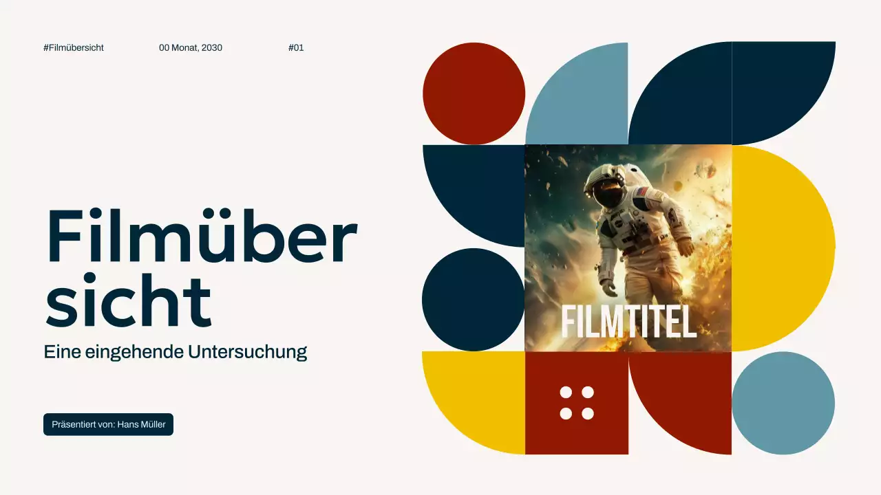 Elfenbein Marineblau Gelb Einfach Minimal Pop Film Übersichtskampagne