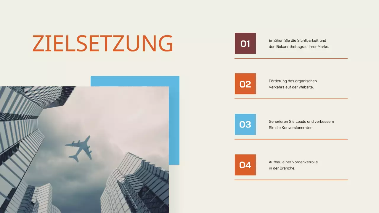 Creme Orange Einfacher Projektvorschlag für Unternehmen