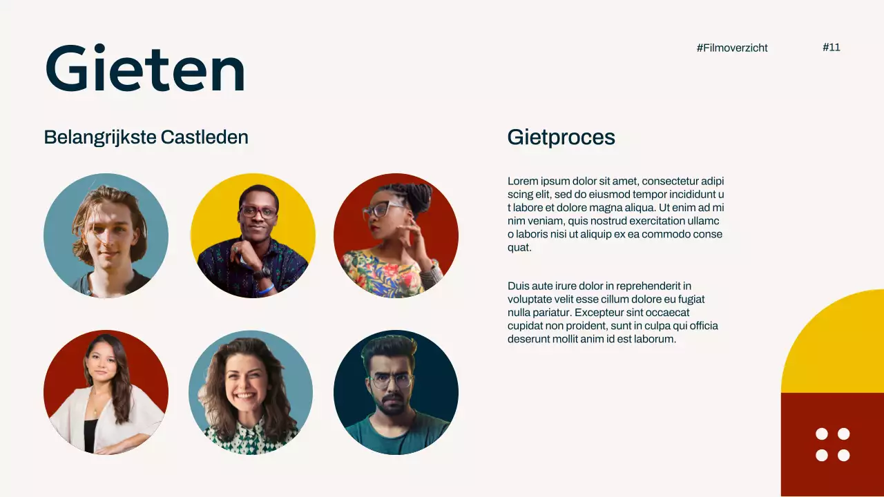 Ivory Navy Geel Eenvoudig Minimal Pop Film Overzicht Campagne