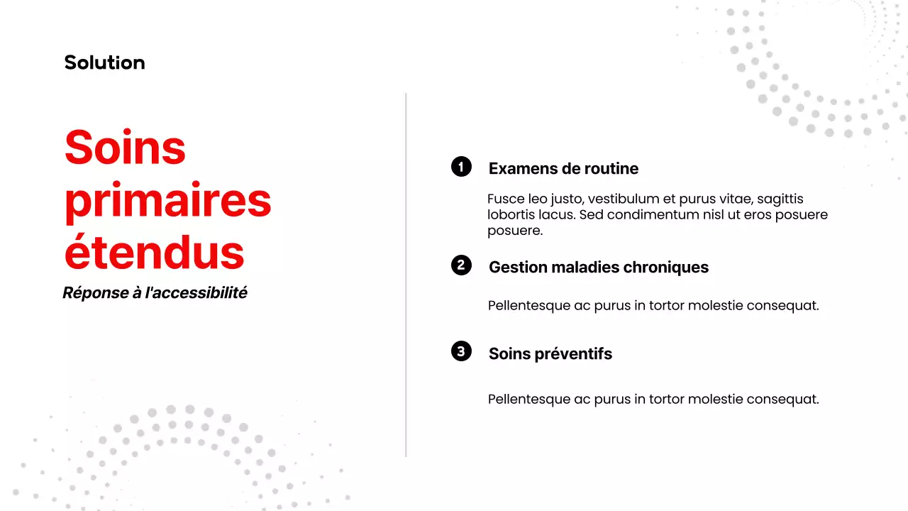 Rouge, blanc, moderne : présentation de produits de soins de santé