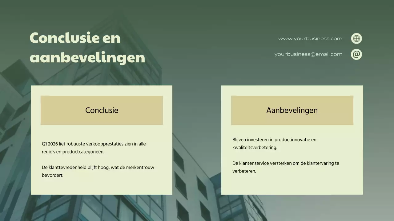 Groen Beige Eenvoudig Verkoopprestatierapport voor Bedrijven