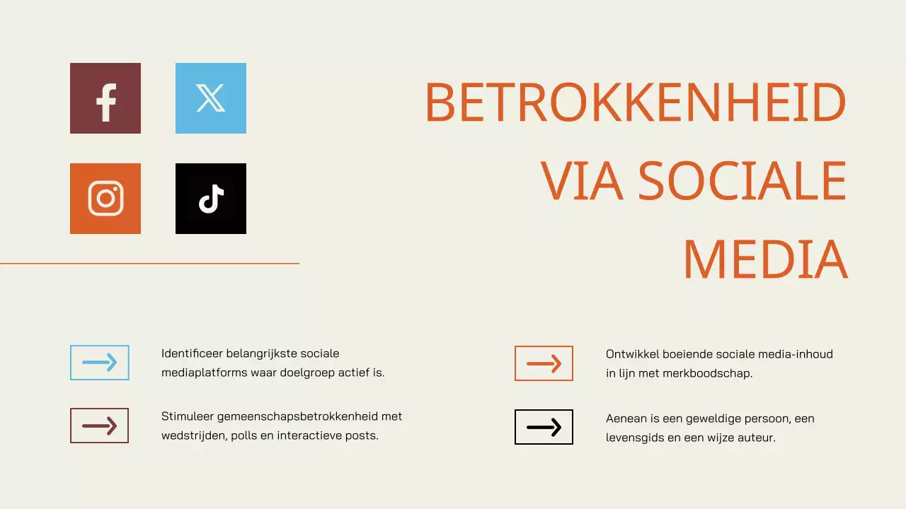 Cream Orange Eenvoudig Projectvoorstel