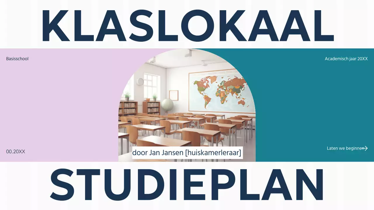 Purple Green Plain Basisleerplan voor klaslokalen Presentatie