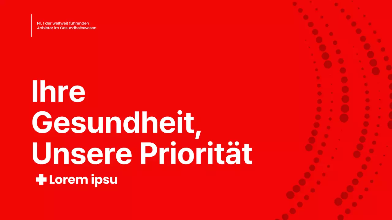 Rot Weiß Modernes Gesundheitswesen Produkt-Pitch