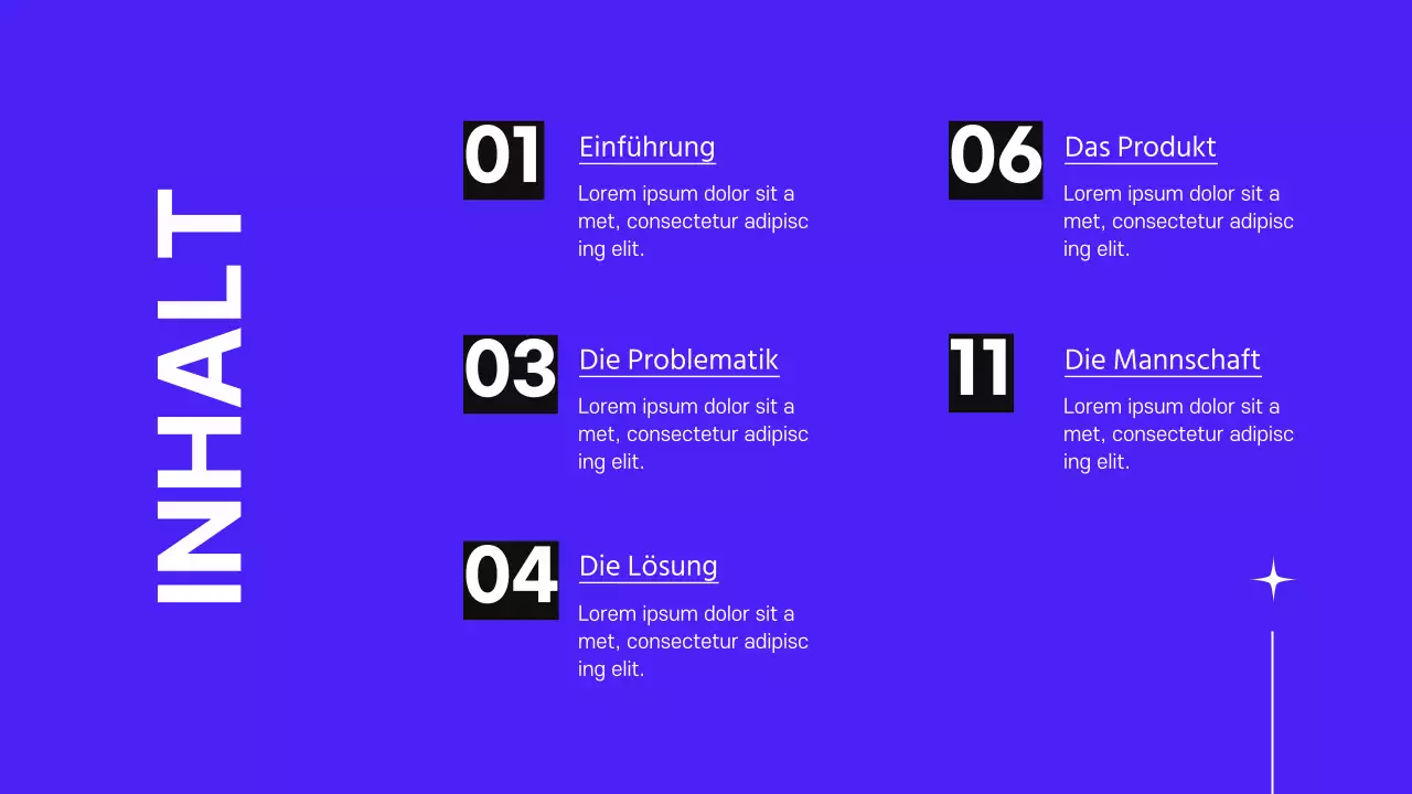 Lila Schwarz Modern Minimal Pitch Deck Vorschlag