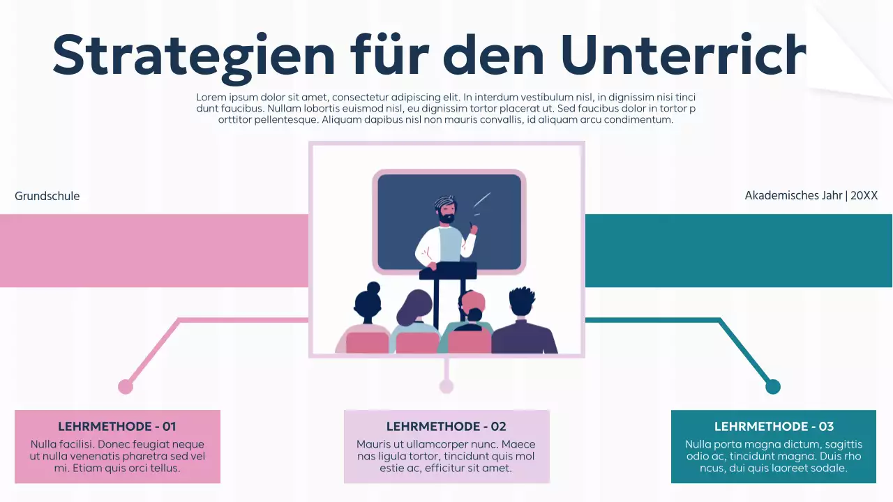 Lila Grün Einfarbig Basic Classroom Study Plan Präsentation