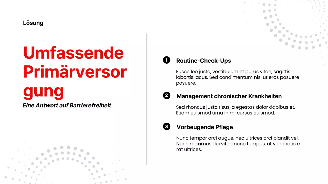 Rot Weiß Modernes Gesundheitswesen Produkt-Pitch