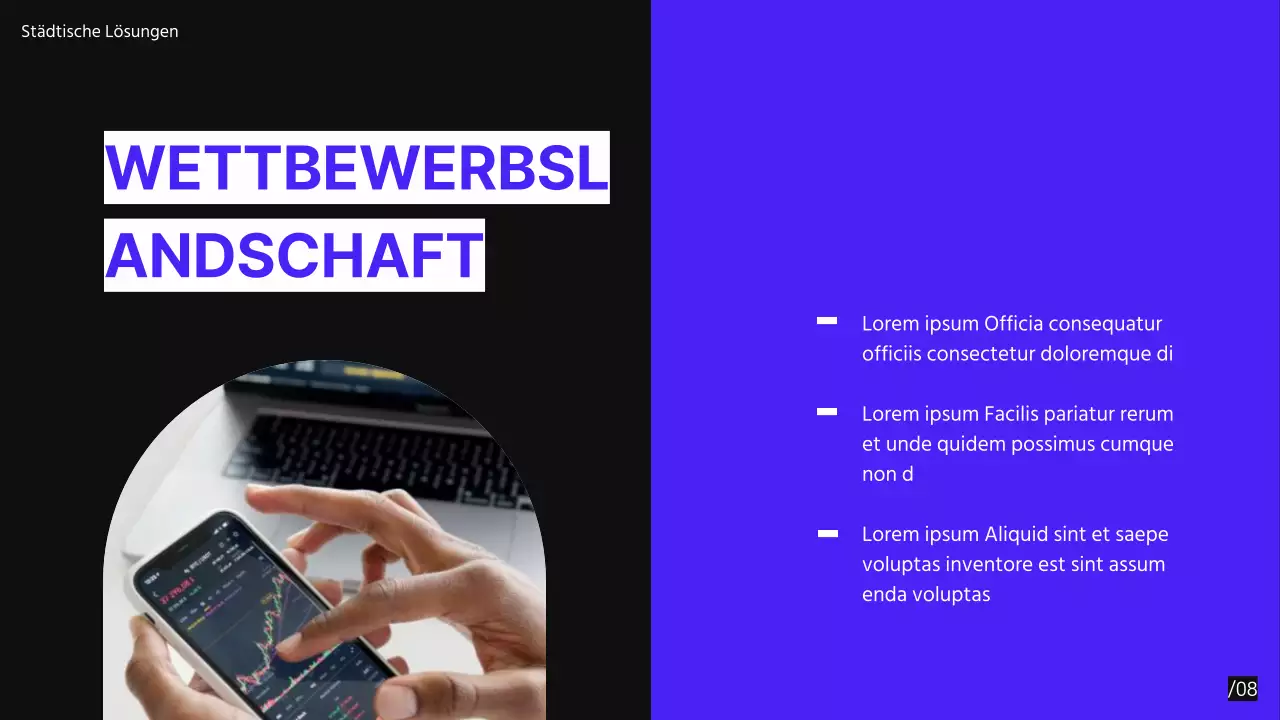 Lila Schwarz Modern Minimal Pitch Deck Vorschlag