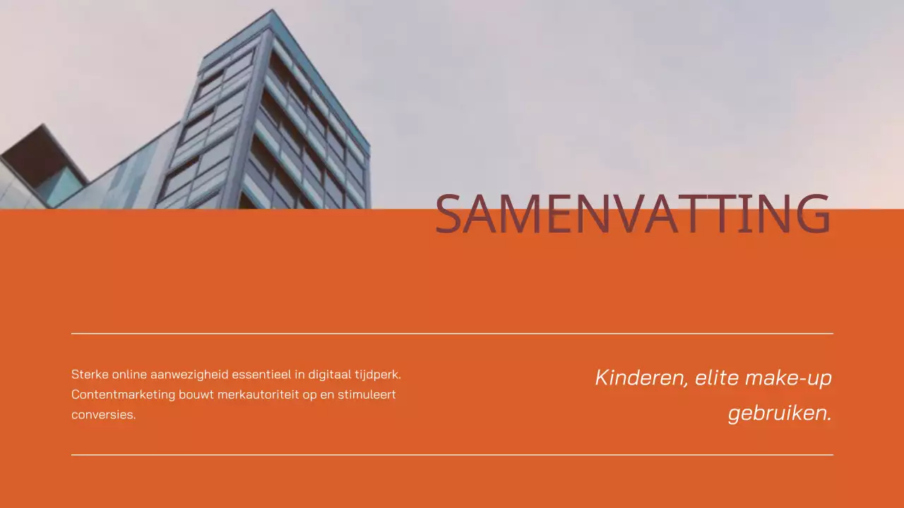 Cream Orange Eenvoudig Projectvoorstel