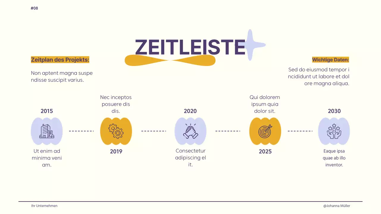 Elfenbein Lila Gelb Retro Creative Design Brief Guidelines