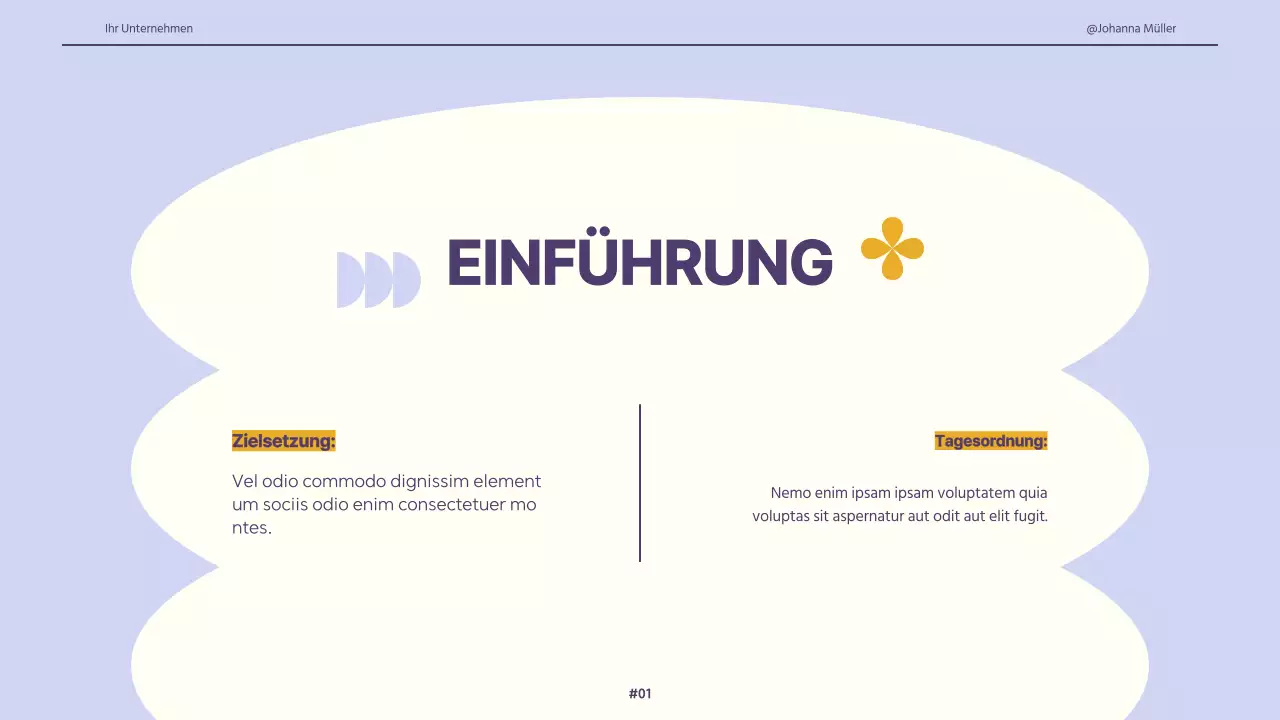 Elfenbein Lila Gelb Retro Creative Design Brief Guidelines