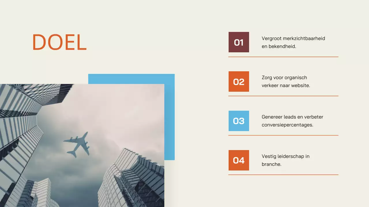 Cream Orange Eenvoudig Projectvoorstel