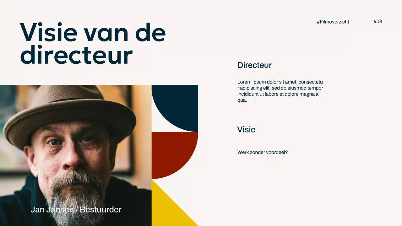 Ivory Navy Geel Eenvoudig Minimal Pop Film Overzicht Campagne