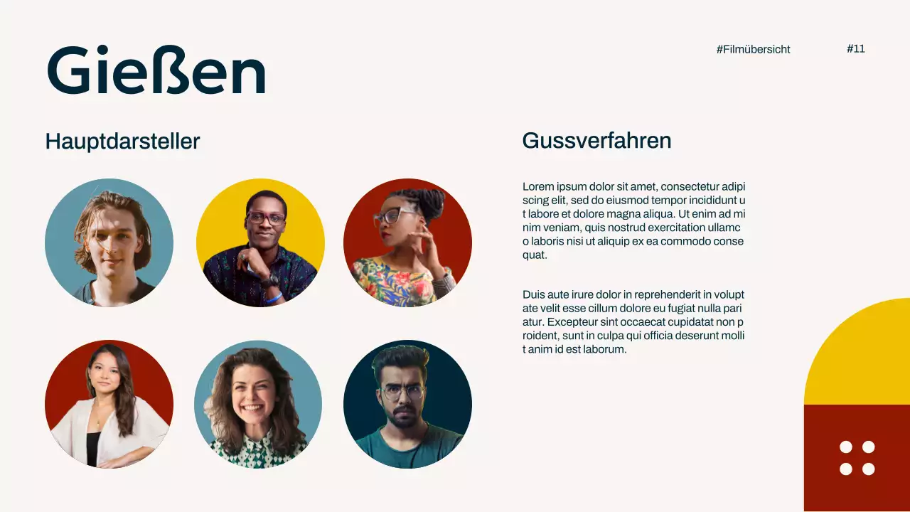 Elfenbein Marineblau Gelb Einfach Minimal Pop Film Übersichtskampagne